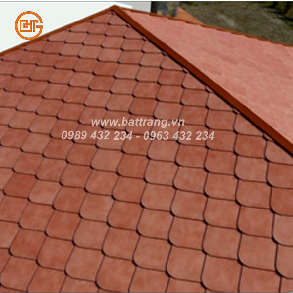 Terracotta red clay tiles