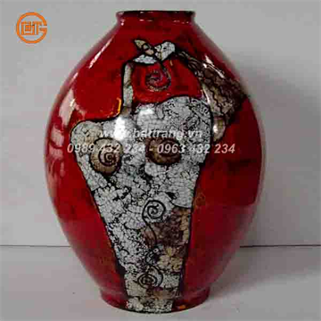 Bat Trang Ceramics Group - Khanh Ceramics lacquer vases 400