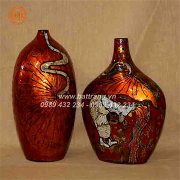 Bat Trang Ceramics Group - Khanh Ceramics lacquer vases 466