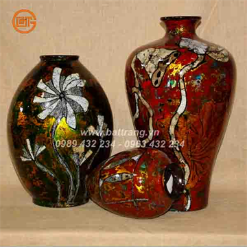 Bat Trang Ceramics Group - Khanh Ceramics lacquer vases 468