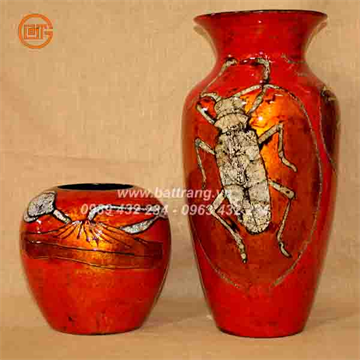 Bat Trang Ceramics Group - Khanh Ceramics lacquer vases 478