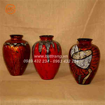 Bat Trang Ceramics Group - Khanh Ceramics lacquer vases 483