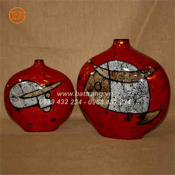 Bat Trang Ceramics Group - Khanh Ceramics lacquer vases 488