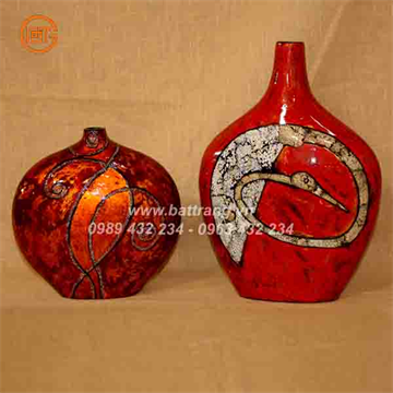 Bat Trang Ceramics Group - Khanh Ceramics lacquer vases 490