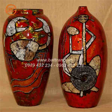 Bat Trang Ceramics Group - Khanh Ceramics lacquer vases 495