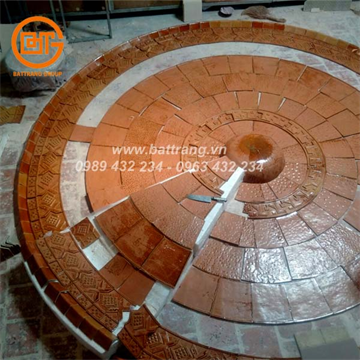 Chiêng gốm Hòa Bình| Công trình chiêng to 60m2 chất liệu gốm Bát Tràng thủ công| Sứ Bát Tràng Group