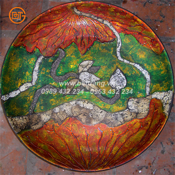 Bat Trang Ceramics Group - Khanh Ceramics lacquer plate 09