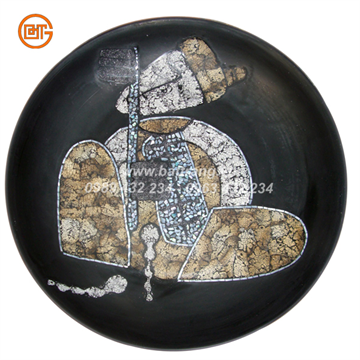 Bat Trang Ceramics Group - Khanh Ceramics lacquer plate 14