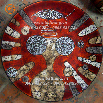 Bat Trang Ceramics Group - Khanh Ceramics lacquer plate 07