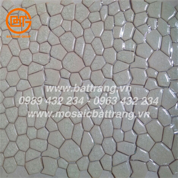 Gạch mosaic gốm sứ Bát Tràng Group #88 | Gạch gốm đẹp dành cho cảnh quan sân vườn | Gạch mosaic hình lục lăng 