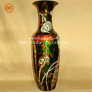 Bat Trang Ceramics Group - Khanh Ceramics lacquer big vase 22