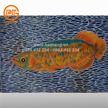 Bat Trang Ceramics Group - Ceramic mosaic painting "Ca Rong" 1