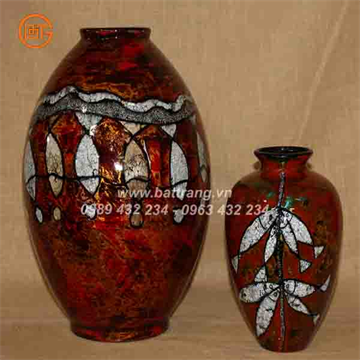 Bat Trang Ceramics Group - Khanh Ceramics lacquer vases 499