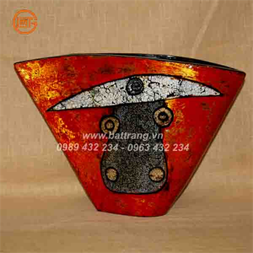 Bat Trang Ceramics Group - Khanh Ceramics lacquer vases 503