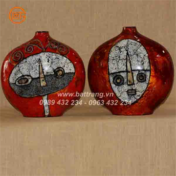 Bat Trang Ceramics Group - Khanh Ceramics lacquer vases 546