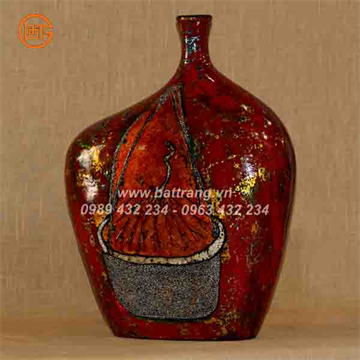 Bat Trang Ceramics Group - Khanh Ceramics lacquer vases 550