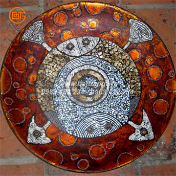 Bat Trang Ceramics Group - Khanh Ceramics lacquer plate 16
