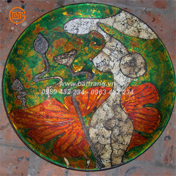 Bat Trang Ceramics Group - Khanh Ceramics lacquer plate 08