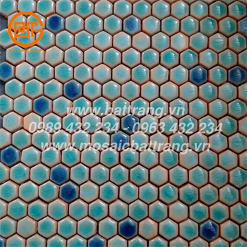 Gạch mosaic gốm Sứ Bát Tràng Group #80| Gạch mosaic ốp tường nhà tắm| Gạch mosaic chuyển màu đẹp