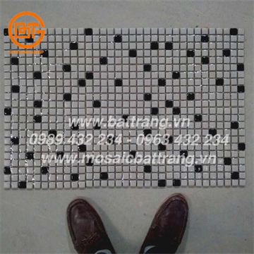 Gạch mosaic gốm Sứ Bát Tràng Group #74 | Gạch mosaic hình vuông viên 2.3| Gạch sàn nhà hàng, quán cà phê đẹp