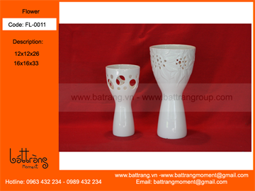 Bat Trang white vase