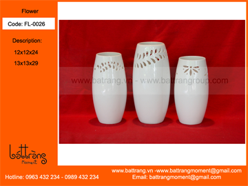 Bat Trang pottery white enamel (ITEM CODE: BTG-UDK / UDC)