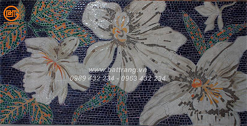 Tranh mosaic gốm Sứ Bát Tràng Group Hoa 08