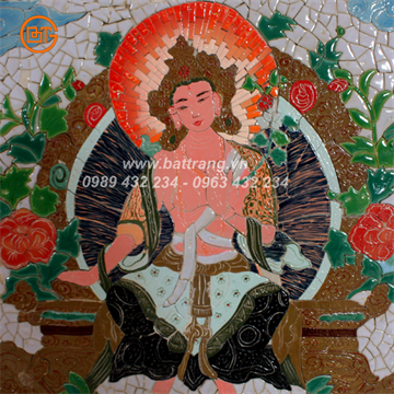 Tranh mosaic gốm Bát Tràng Phật Di Lặc Maitreya 1 Sứ Bát Tràng Group